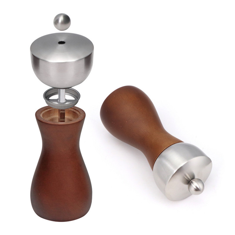 Rasnita de sare si piper din lemn de fag premium Rotor de precizie din otel carbon Mori de piper 5/6/8 inchi 304 mori din lemn din otel inoxidabil