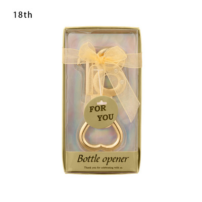 Metalas 18 21 30 40 50 Formos butelio atidarytuvas Gimtadienio vakarėlio dovanos Svečiams Suvenyrai Deimantiniai vestuvių metinių alaus atidarytuvai