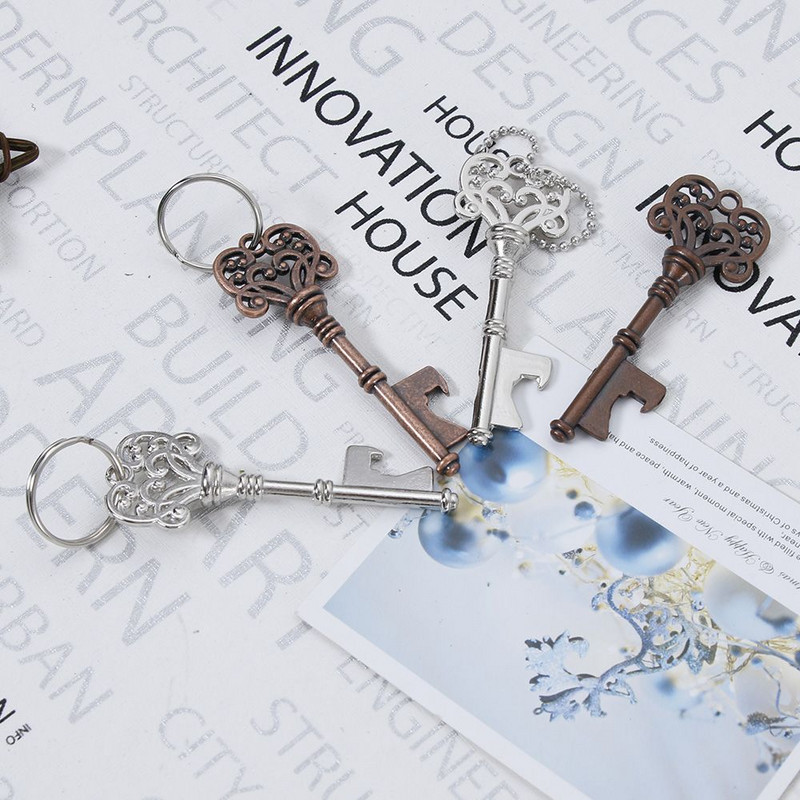 Võtmekujuline pudeliavaja võtmehoidja tsingisulamist vase hõbedane võtmehoidja õlupurk Unikaalne loominguline kingitus Koduköögi tarvikud vidin