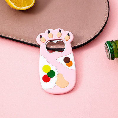 Cartoon Cats Paw veinipudeliavaja õllepudeliavaja paksu kassikäppade magnetiga külmkapi kleebis Armas külmkapimagnetiga õlleavaja