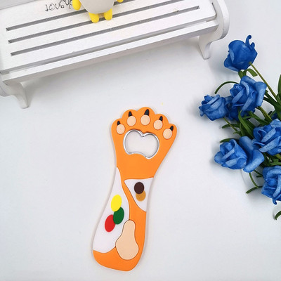 Cartoon Cats Paw veinipudeliavaja õllepudeliavaja paksu kassikäppade magnetiga külmkapi kleebis Armas külmkapimagnetiga õlleavaja