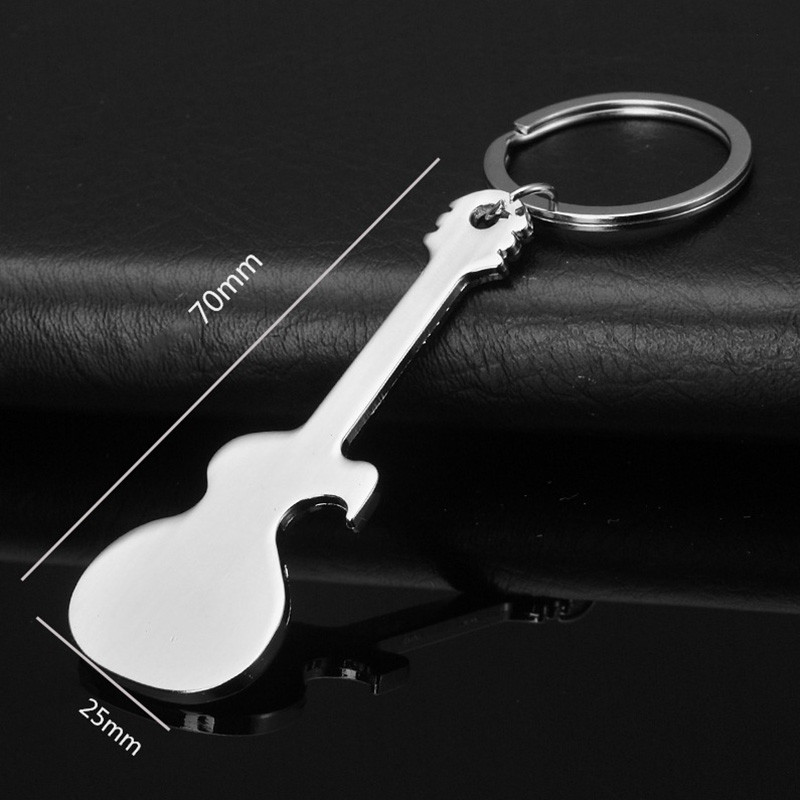 Cadou pentru iubitori de muzică, Chitară/Formă de Rechin, Breloc cu pandantiv, Deschizător de sticle de bere, Brelocuri pentru bărbați, Bijuterii, Geantă de mașină, Breloc, Suport pentru inele