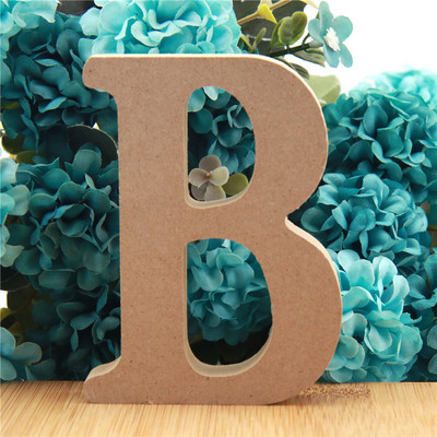 1 бр. 10 см дървени букви в цвят дърво Азбука Направи си сам Word Letter Art Crafts Постоянно име Дизайн Парти Сватбен домашен декор 3,94 инча