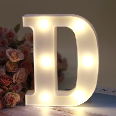 Dekoratiivsed tähed Tähestik täht LED tuled helendavad numbrilampide kaunistused aku öövalgus pidu beebi magamistoa kaunistamine