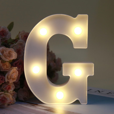 Dekoratiivsed tähed Tähestik täht LED tuled helendavad numbrilampide kaunistused aku öövalgus pidu beebi magamistoa kaunistamine