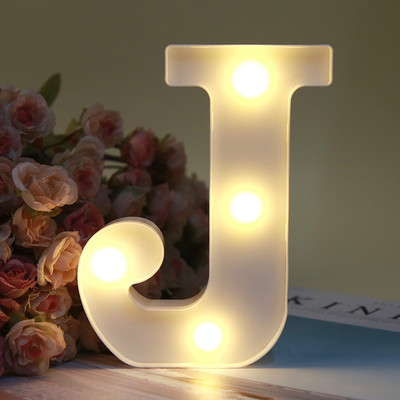 Dekoratiivsed tähed Tähestik täht LED tuled helendavad numbrilampide kaunistused aku öövalgus pidu beebi magamistoa kaunistamine