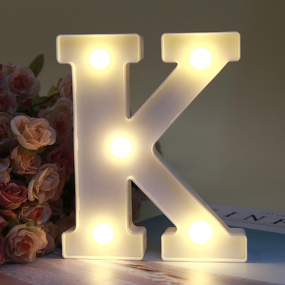 Dekoratiivsed tähed Tähestik täht LED tuled helendavad numbrilampide kaunistused aku öövalgus pidu beebi magamistoa kaunistamine