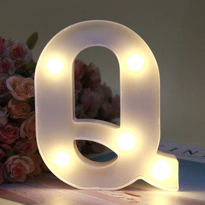 Dekoratiivsed tähed Tähestik täht LED tuled helendavad numbrilampide kaunistused aku öövalgus pidu beebi magamistoa kaunistamine