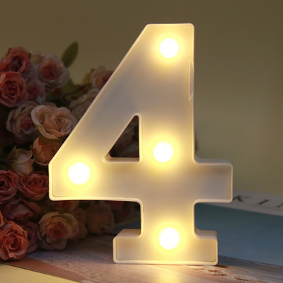 Dekoratiivsed tähed Tähestik täht LED tuled helendavad numbrilampide kaunistused aku öövalgus pidu beebi magamistoa kaunistamine