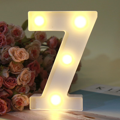 Dekoratiivsed tähed Tähestik täht LED tuled helendavad numbrilampide kaunistused aku öövalgus pidu beebi magamistoa kaunistamine