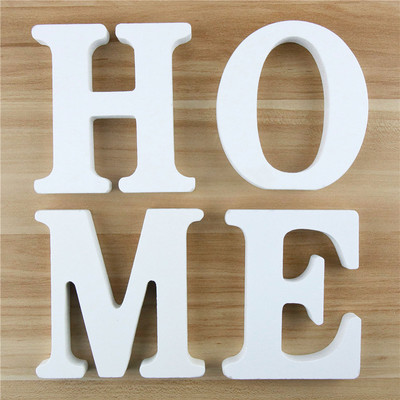 1pc 10cm Wooden Letters Alphabet Word Letter White Name Design Art Crafts Standing DIY Birthday Wedding Home Decor 3.94 Inches