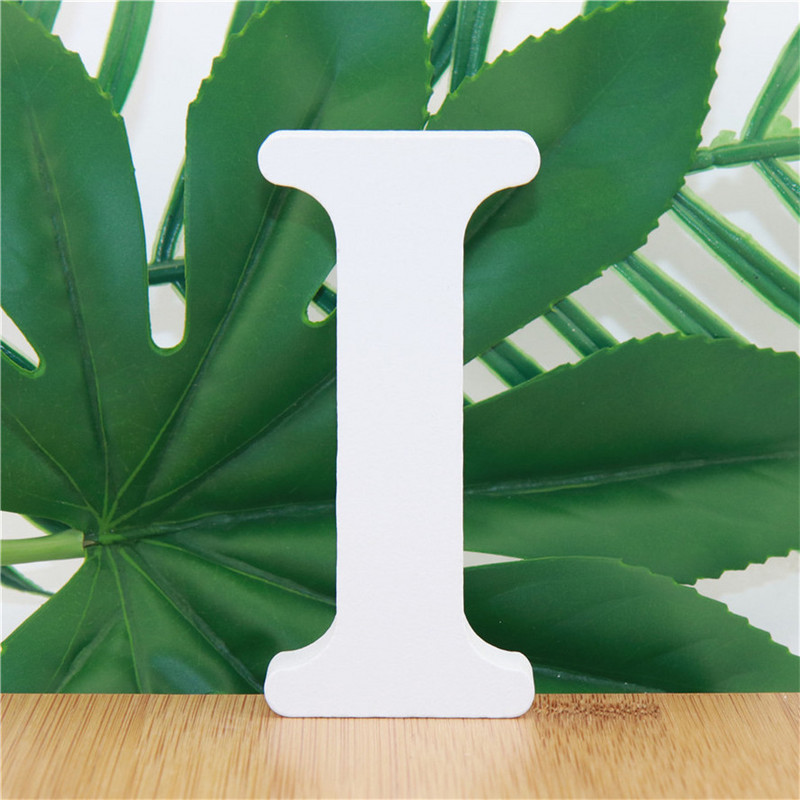 1 vnt. 10 cm medinės raidės Abėcėlė Žodis Raidė Balta Vardas Dizainas Menas Amatai Stovi „Pasidaryk pats“ Gimtadienio vestuvės namų dekoras 3,94 colio