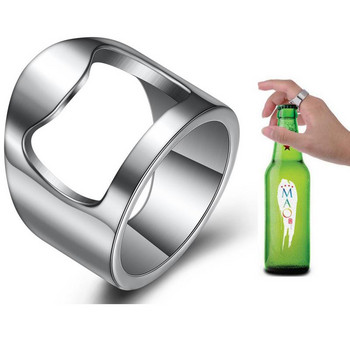 Отварачка за пръстени Отварачка за бира Кухненски аксесоари Преносим мини пръстен Отварачка за бутилки за бира Отварачка за бутилки с форма на пръстен от неръждаема стомана