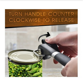 1Pcs Отварачка за буркани Професионална безопасност на кухненски инструменти Отварачка за консерви с ръчно задействане Странично изрязване Лесно захващане Ръчна отварачка Нож за капак на консерви