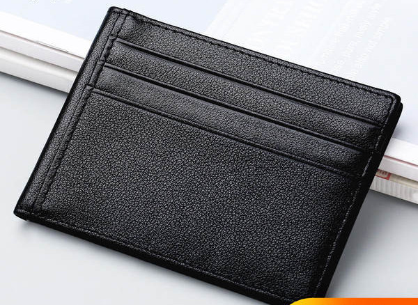 Portofel din piele cu compartiment pentru carduri de credit