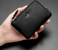 Portofel barbatesc din piele ecologica cu inchidere metalica