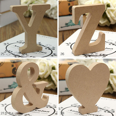 26 Letters DIY Thick Wooden Wedding Decoration Home Decoration 10cm A-Z Letter High Wooden Letter Art Crafts Standing Home Decor