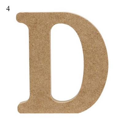 26 raidės „pasidaryk pats“ storas medinis vestuvių dekoravimas Namų dekoravimas 10 cm „AZ Letter High“ Medinės raidės Menas Amatai Statomas namų dekoras