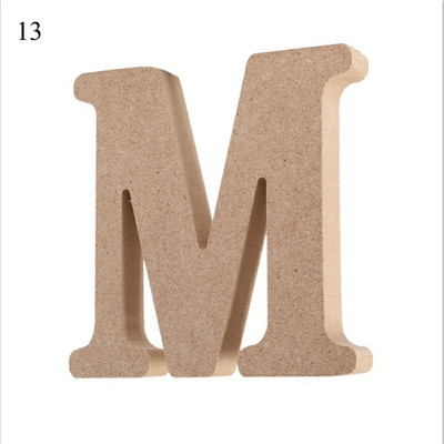 26 raidės „pasidaryk pats“ storas medinis vestuvių dekoravimas Namų dekoravimas 10 cm „AZ Letter High“ Medinės raidės Menas Amatai Statomas namų dekoras
