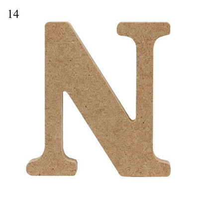26 raidės „pasidaryk pats“ storas medinis vestuvių dekoravimas Namų dekoravimas 10 cm „AZ Letter High“ Medinės raidės Menas Amatai Statomas namų dekoras