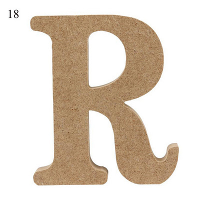 26 raidės „pasidaryk pats“ storas medinis vestuvių dekoravimas Namų dekoravimas 10 cm „AZ Letter High“ Medinės raidės Menas Amatai Statomas namų dekoras