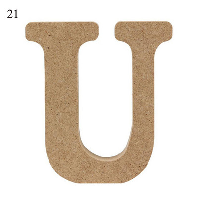 26 raidės „pasidaryk pats“ storas medinis vestuvių dekoravimas Namų dekoravimas 10 cm „AZ Letter High“ Medinės raidės Menas Amatai Statomas namų dekoras
