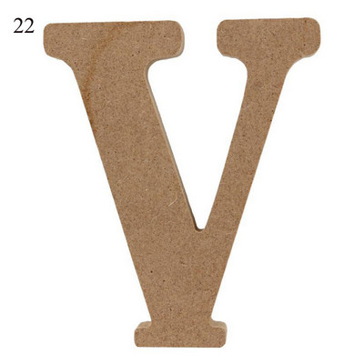26 raidės „pasidaryk pats“ storas medinis vestuvių dekoravimas Namų dekoravimas 10 cm „AZ Letter High“ Medinės raidės Menas Amatai Statomas namų dekoras