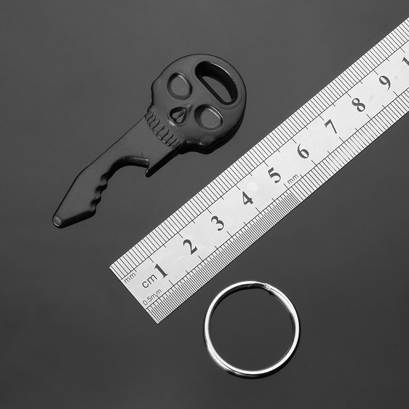 Deschizător de sticle cu cap fantomă creativ, șurubelniță de bere, portabil, multifuncțional, deschizător de sticle cu craniu, șurubelniță, pandantiv pentru chei de mașină