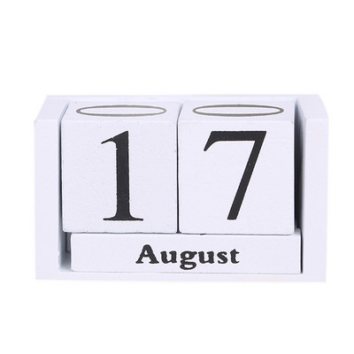 Senovinis darbastalio medinio kubo bloko kalendorius Namų biuras Svetainė Svetainė Miegamojo Stalo dekoras Fotografavimo reikmenys Namų dekoracijos