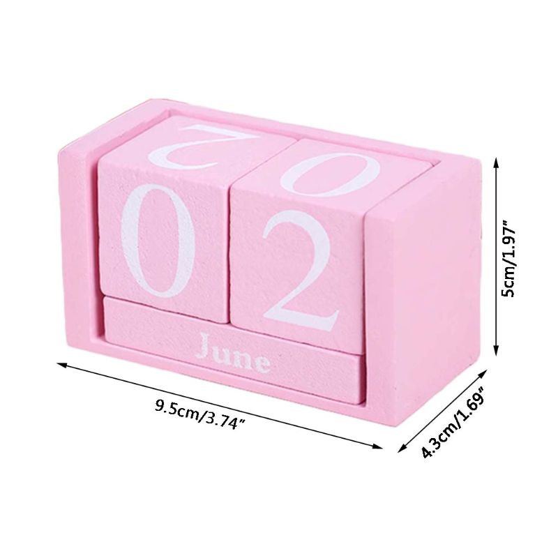 Senovinis darbastalio medinio kubo bloko kalendorius Namų biuras Svetainė Svetainė Miegamojo Stalo dekoras Fotografavimo reikmenys Namų dekoracijos