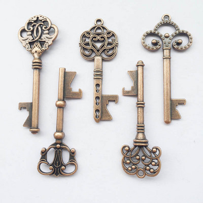 5 τμχ Μεταλλικός σκελετός ανοιχτήρι για μπουκάλια Σκελετός ανοιχτήρι μπουκαλιών Μπομπονιέρα γάμου Δώρα καλεσμένων Ρουστίκ διακόσμηση γάμου