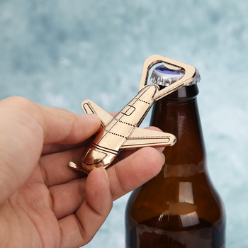Δημιουργικό ανοιχτήρι για μπουκάλια σε σχήμα αεροπλάνου Μικρά δώρα από κράμα μπύρας Ανοιχτήρι γυάλινο καπάκι οικιακής χρήσης Εργαλεία κουζίνας
