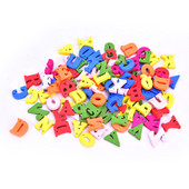 100 buc. Litere drăguțe Numere Alfabet din lemn Ornamentări Scrapbooking Artizanat Artizanat Artizanat Afișaj digital DIY