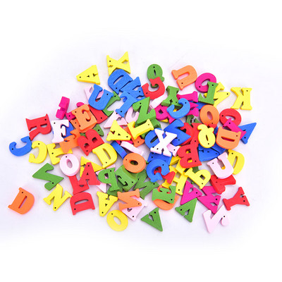 100 buc. Litere drăguțe Numere Alfabet din lemn Ornamentări Scrapbooking Artizanat Artizanat Artizanat Afișaj digital DIY