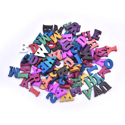 100 buc. Litere drăguțe Numere Alfabet din lemn Ornamentări Scrapbooking Artizanat Artizanat Artizanat Afișaj digital DIY
