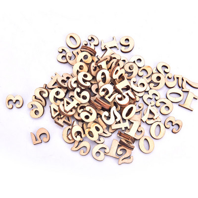 100 buc. Litere drăguțe Numere Alfabet din lemn Ornamentări Scrapbooking Artizanat Artizanat Artizanat Afișaj digital DIY
