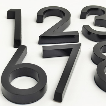 5.8CM 3D самозалепваща се модерна плоча с номер на врата Табела с табела на врата Номер на къща Номер на хотелска стая Адрес на стая Цифри Стикер Знак Етикет Направи си сам