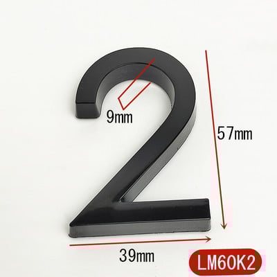 5,8 cm 3D lipnios modernios durų numerio lentelės durų lentelės numeris namo numeris viešbučio kambario adreso skaitmenys lipduko ženklo etiketė „pasidaryk pats“