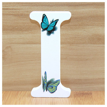 1 бр. 10 см 3D пеперуда Дървени букви Декоративна азбука Дума Писмо Име Дизайн Художествени занаяти Ръчно изработена стояща форма Сватба Направи си сам