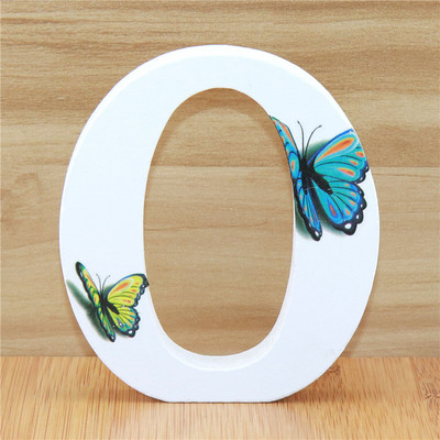 1buc 10cm 3D Fluture Litere din lemn Alfabet Decorativ Cuvânt Literă Nume Design Artă Meșteșuguri realizate manual Forma în picioare Nuntă DIY