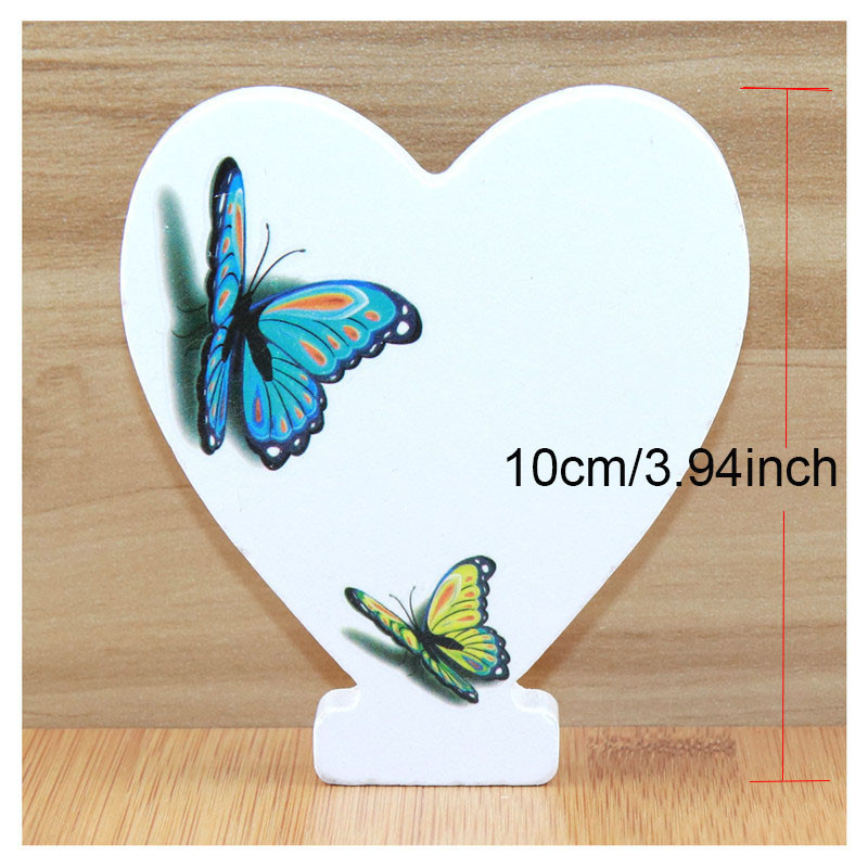 1buc 10cm 3D Fluture Litere din lemn Alfabet Decorativ Cuvânt Literă Nume Design Artă Meșteșuguri realizate manual Forma în picioare Nuntă DIY