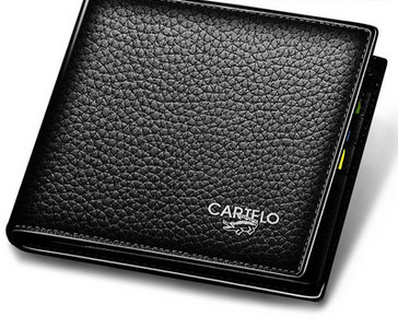 Portofel barbatesc din piele ecologica de culoare neagra