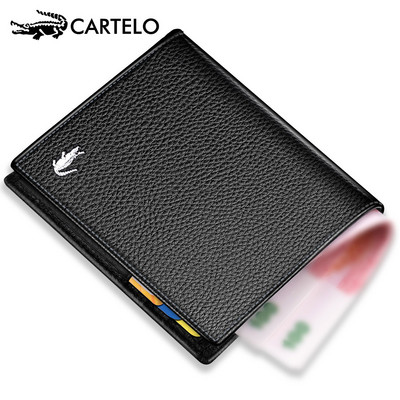 Portofel barbatesc din piele ecologica de culoare neagra