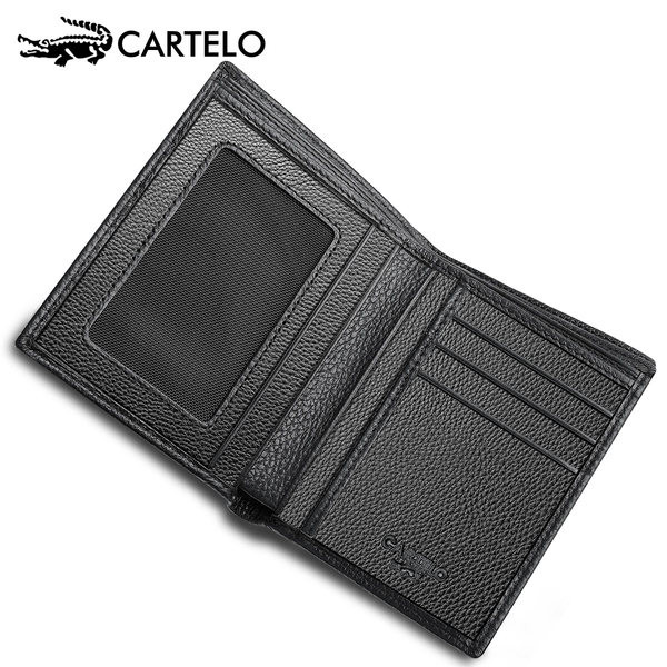 Portofel barbatesc din piele ecologica de culoare neagra