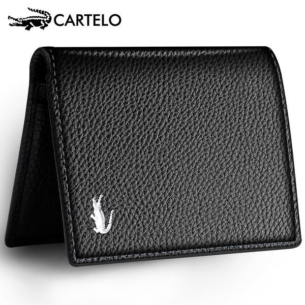 Portofel barbatesc din piele ecologica de culoare neagra