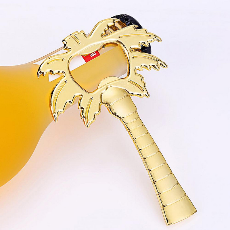 Loominguline pudeliavaja kookospähklipuu kujuga pulmade soosib Palmi kullavärvi veinipudeliavaja õllepudeliavaja kodubaari tööriista jaoks