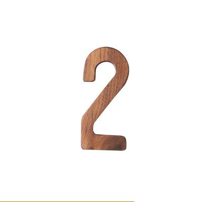 Μαύρη καρυδιά Numbers Nordic Style House Number Ins Διακόσμηση τοίχου Δωματίου Ξύλινη διακόσμηση τοίχου