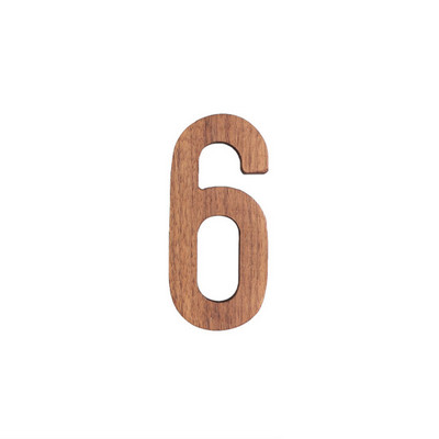 Μαύρη καρυδιά Numbers Nordic Style House Number Ins Διακόσμηση τοίχου Δωματίου Ξύλινη διακόσμηση τοίχου