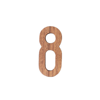 Μαύρη καρυδιά Numbers Nordic Style House Number Ins Διακόσμηση τοίχου Δωματίου Ξύλινη διακόσμηση τοίχου