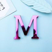 26 γράμματα DIY τρισδιάστατος καθρέφτης ακρυλικό αυτοκόλλητο τοίχου Διακοσμητικά ροζ Κόκκινο Αγγλικό αλφάβητο Χαλκομανίες διακόσμησης σπιτιού Τέχνη Τοιχογραφία Διακόσμηση πάρτι